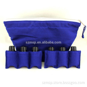 Cotton essential bag for with flexable innder pockets for traveling